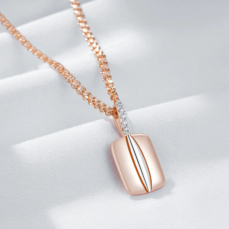 Hot Shiny Natural Square Pendant Necklace