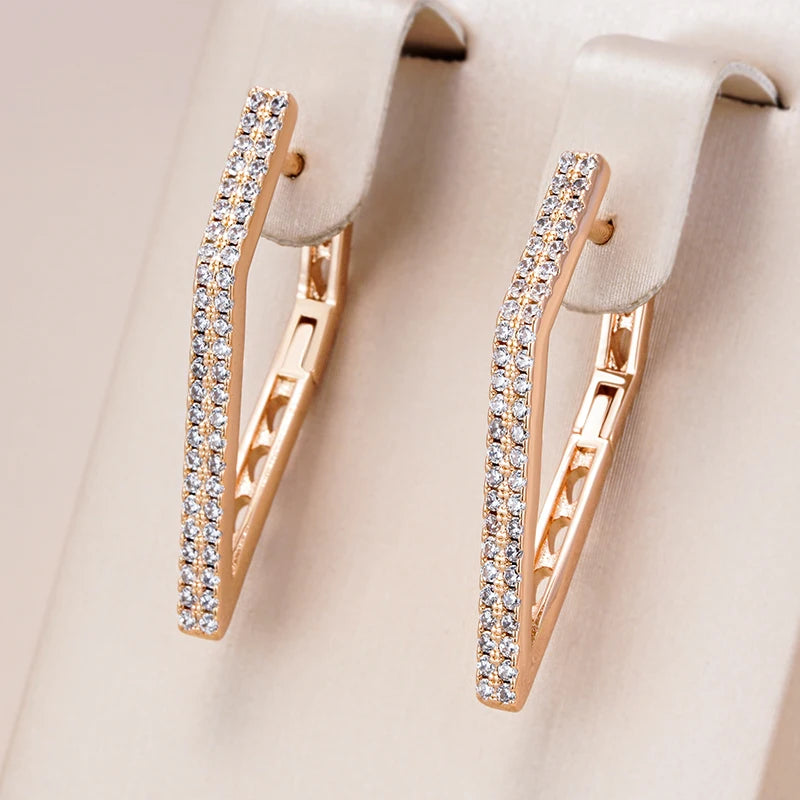 Gold Colour Fashion Geometric Drop Earrings