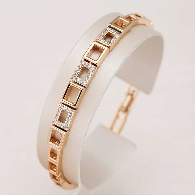Fashion Gold Square Link Bracelet