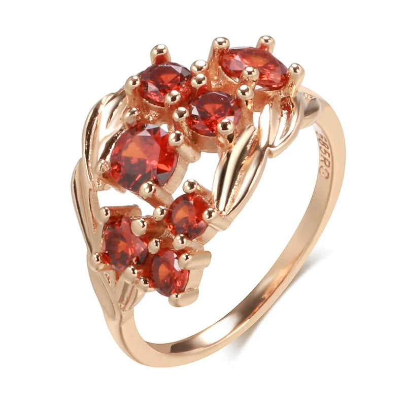 Trend Big Vintage Natural Glossy Metal Ethnic Bride Ring 010