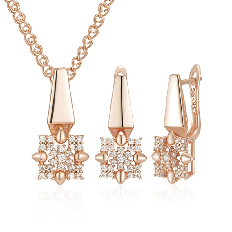 White Fancy 035 583 Rose Gold Casual Jewel Set