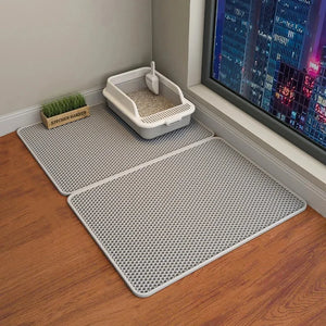 Cat Litter Mat Water Proof Double Layer Pet Foldable Cat Litter Trapping