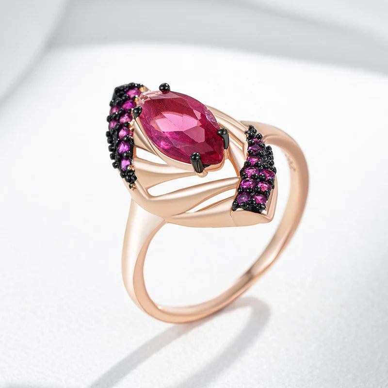 Shiny Red Natural Zircon Rings