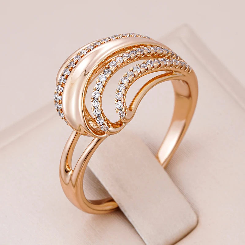 Trend Big Vintage Natural Glossy Metal Ethnic Bride Ring 043