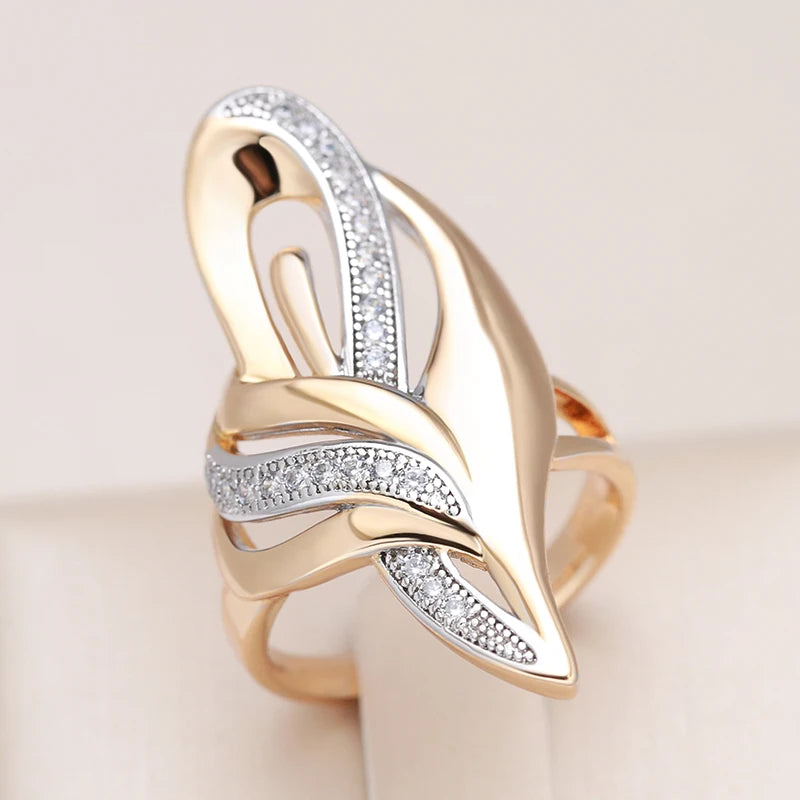 Trend Big Vintage Natural Glossy Metal Ethnic Bride Ring 068