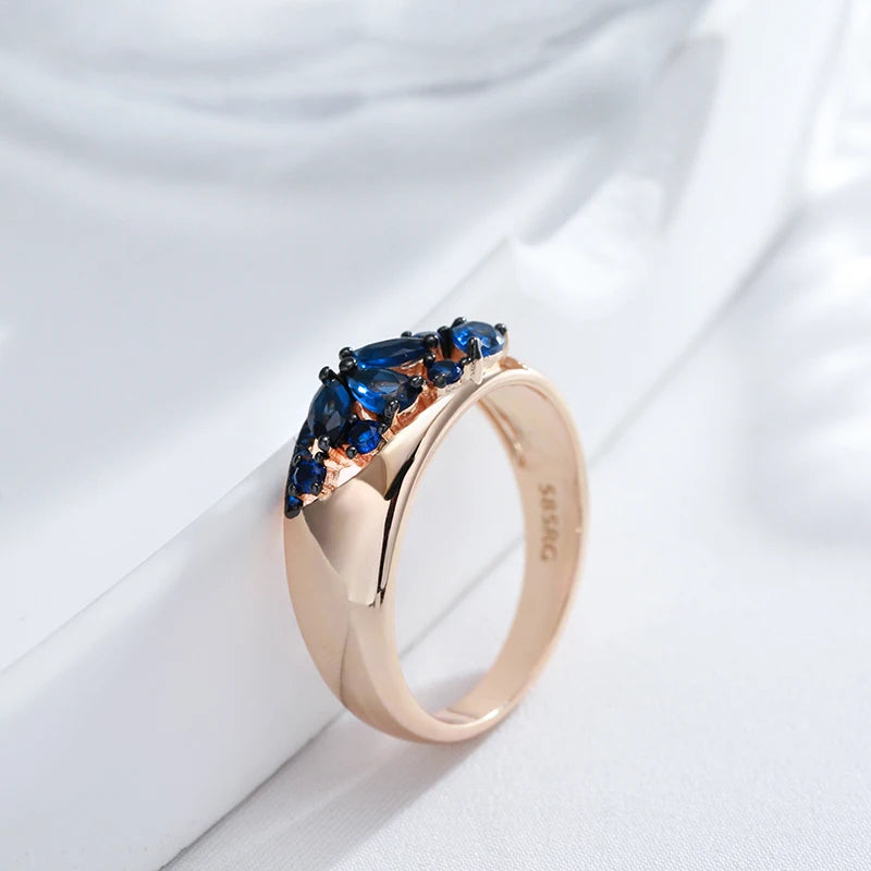 Luxury Quality Blue Natural Rings