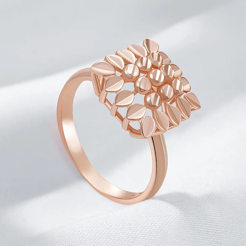 Trend Big Vintage Natural Glossy Metal Ethnic Bride Ring 034