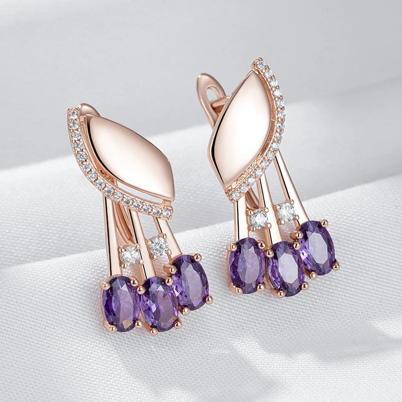 Hot Shiny Purple Earrings