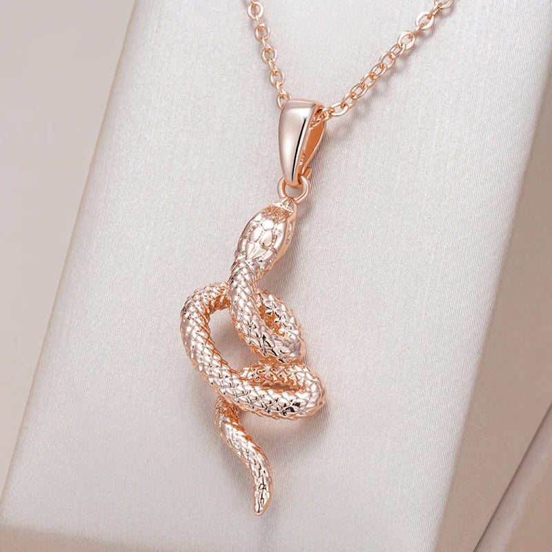 New Luxury Natural 585 rose Gold Pendant Necklace 012