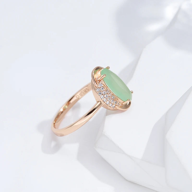 New Emerald Cut Big Oval Ring