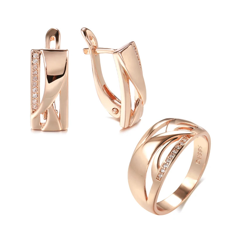 White Fancy 030 583 Rose Gold Casual Jewel Set