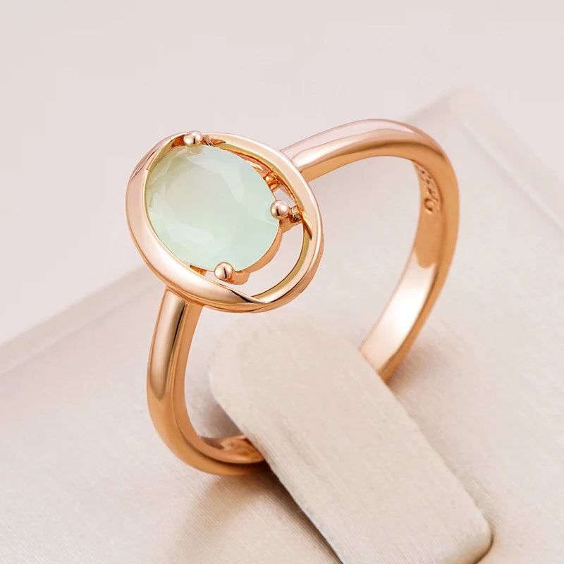 Trend Big Vintage Natural Glossy Metal Ethnic Bride Ring 035