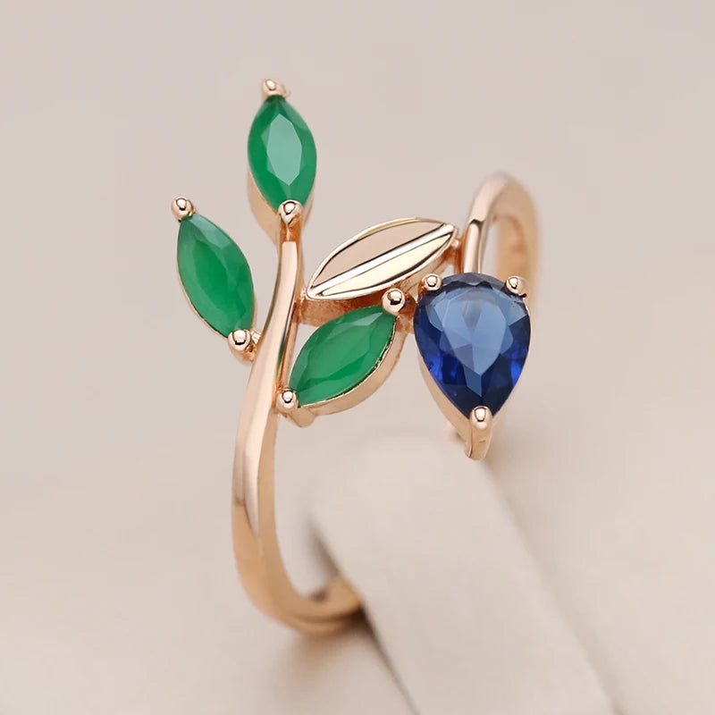 Trend Big Vintage Natural Glossy Metal Ethnic Bride Ring 025