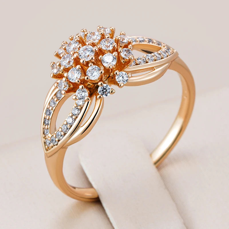 Trend Big Vintage Natural Glossy Metal Ethnic Bride Ring 074
