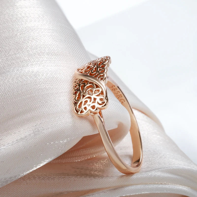 Rose Ethnic Flower Gold Colour Boho Ring