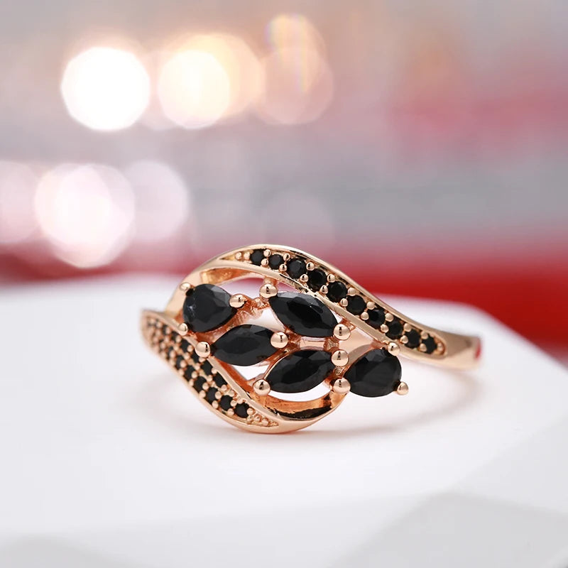 Trend Big Vintage Natural Glossy Metal Ethnic Bride Ring 009