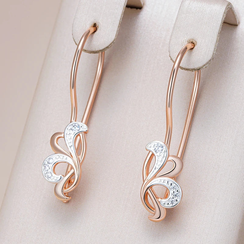 Hot Shiny Natural Flower Long Drop Earrings