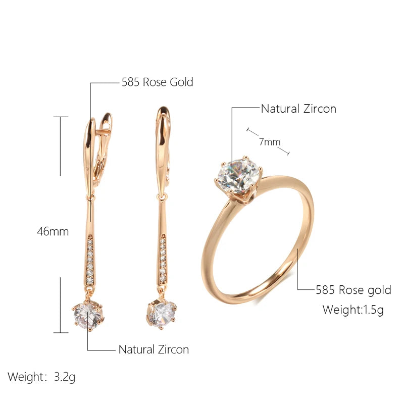 White Fancy 012 583 Rose Gold Casual Jewel Set