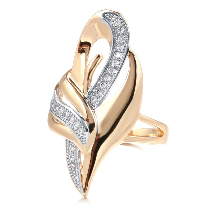Trend Big Vintage Natural Glossy Metal Ethnic Bride Ring 068