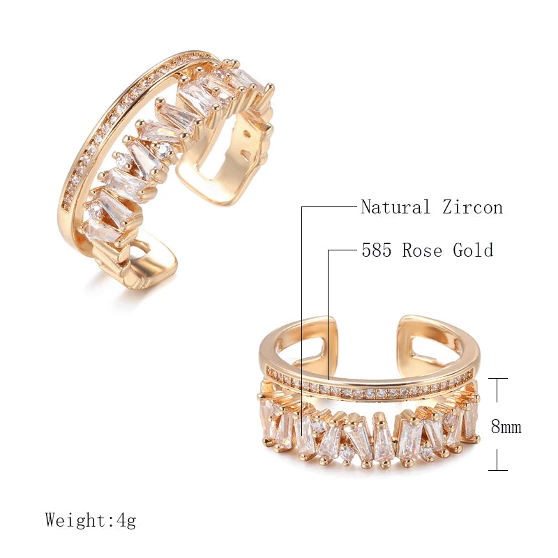 Trend Big Vintage Natural Glossy Metal Ethnic Bride Ring 033