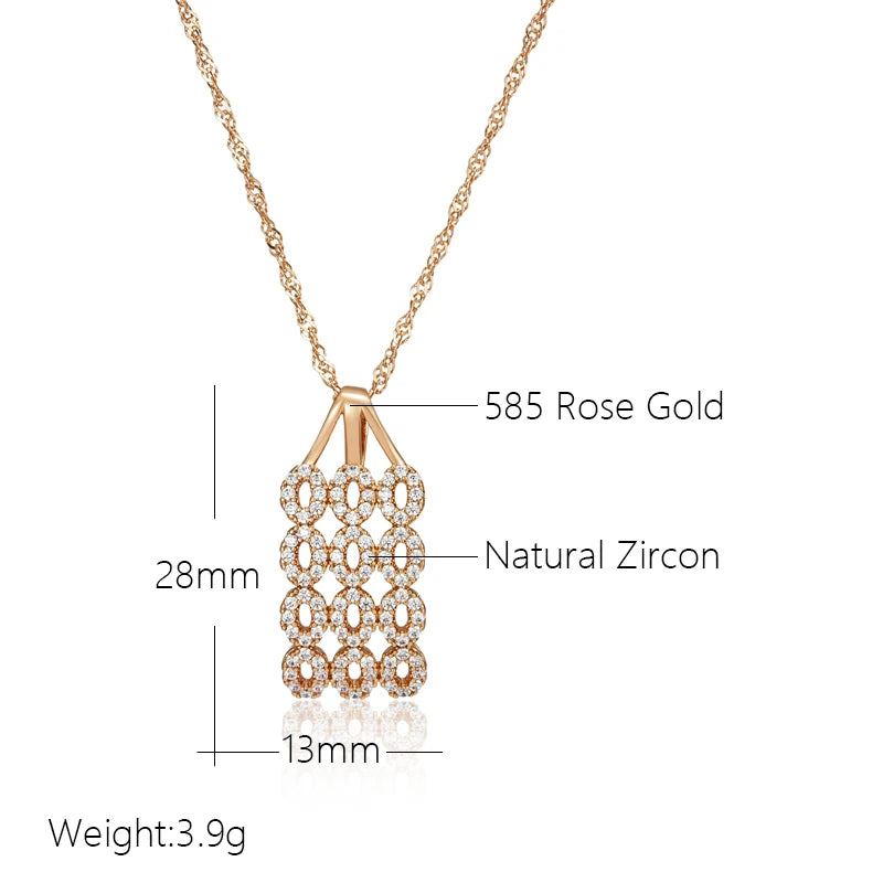 Unique Ethnic Bride Retro Square Wide Pendant Necklace