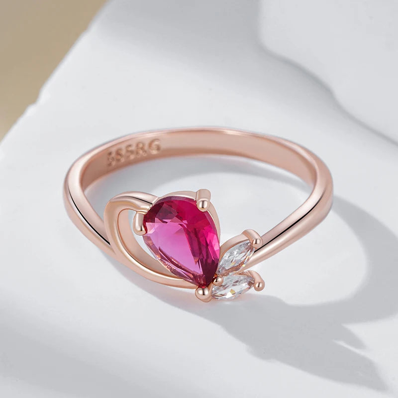 Trend Big Vintage Natural Glossy Metal Ethnic Bride Ring 055