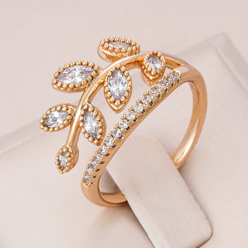 Trend Big Vintage Natural Glossy Metal Ethnic Bride Ring 031