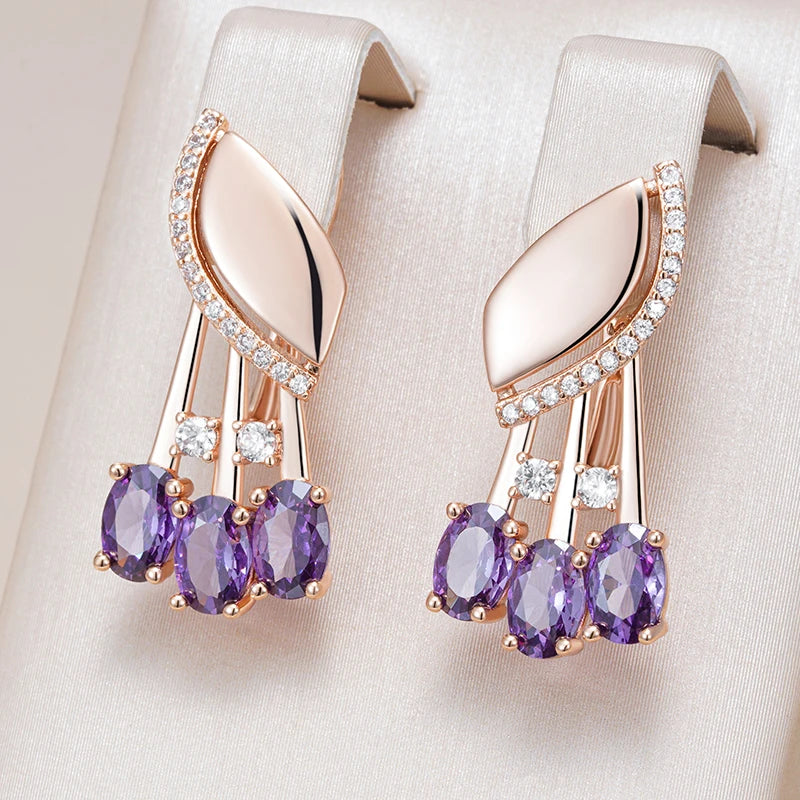 Hot Shiny Purple Earrings
