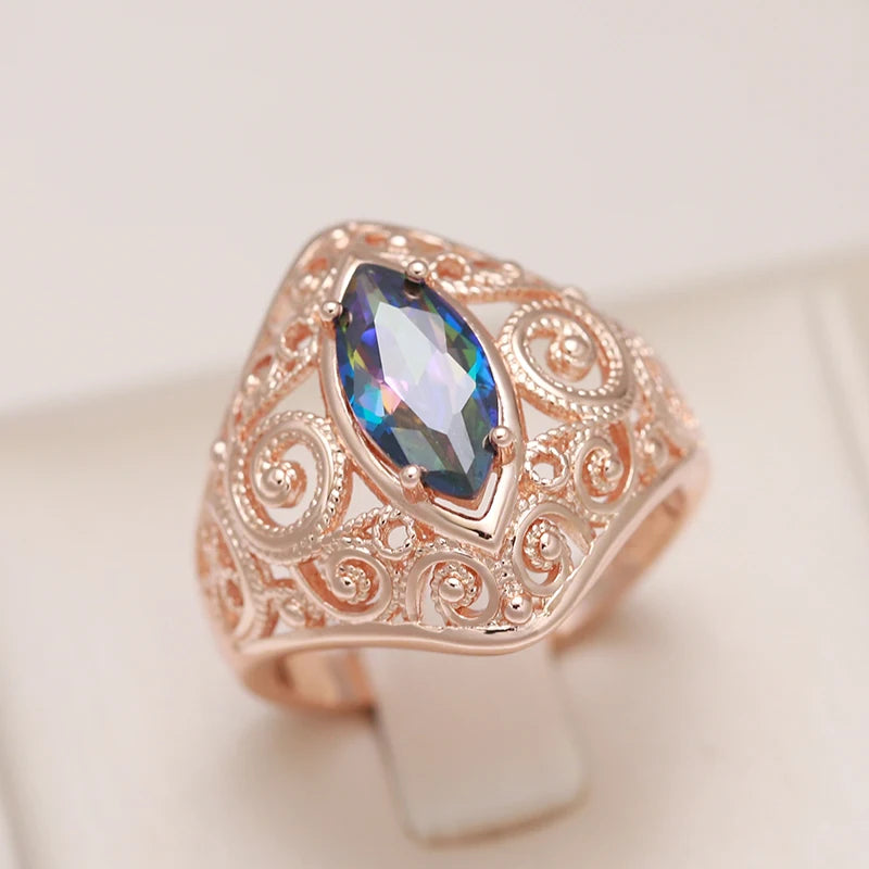 Rhombus Colourful Fashion Ethnic Bride Rings