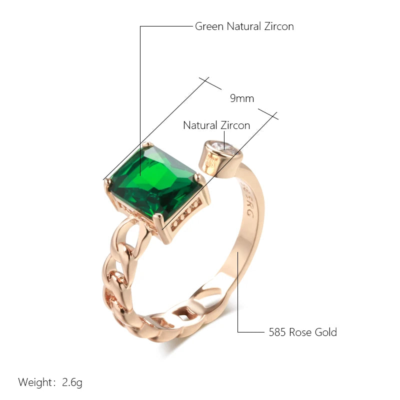 Trend Big Vintage Natural Glossy Metal Ethnic Bride Ring 015