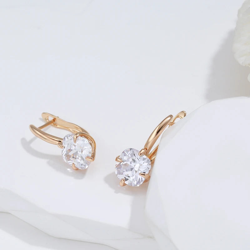 New Simple Square Natural Earrings