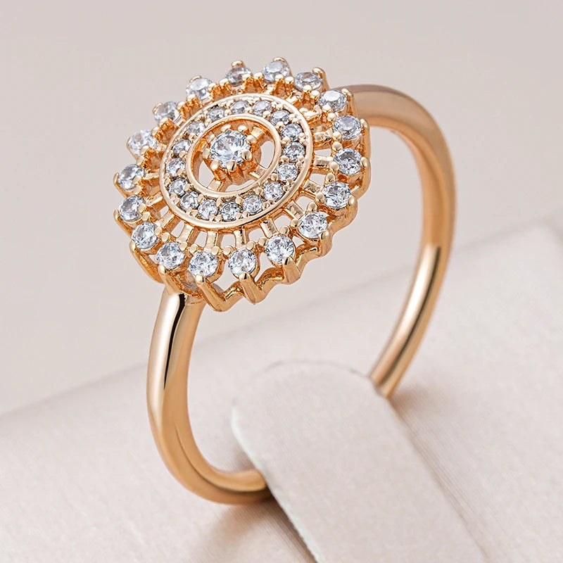 Trend Big Vintage Natural Glossy Metal Ethnic Bride Ring 007