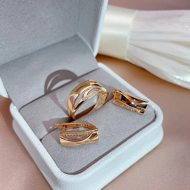 White Fancy 030 583 Rose Gold Casual Jewel Set