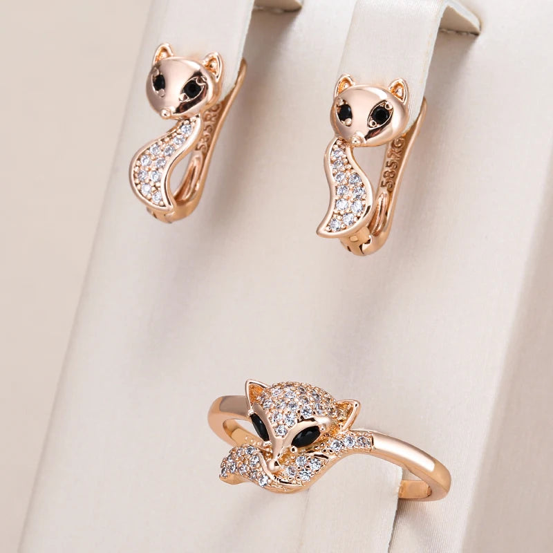 White Fancy 006 Copper Casual Jewel Set