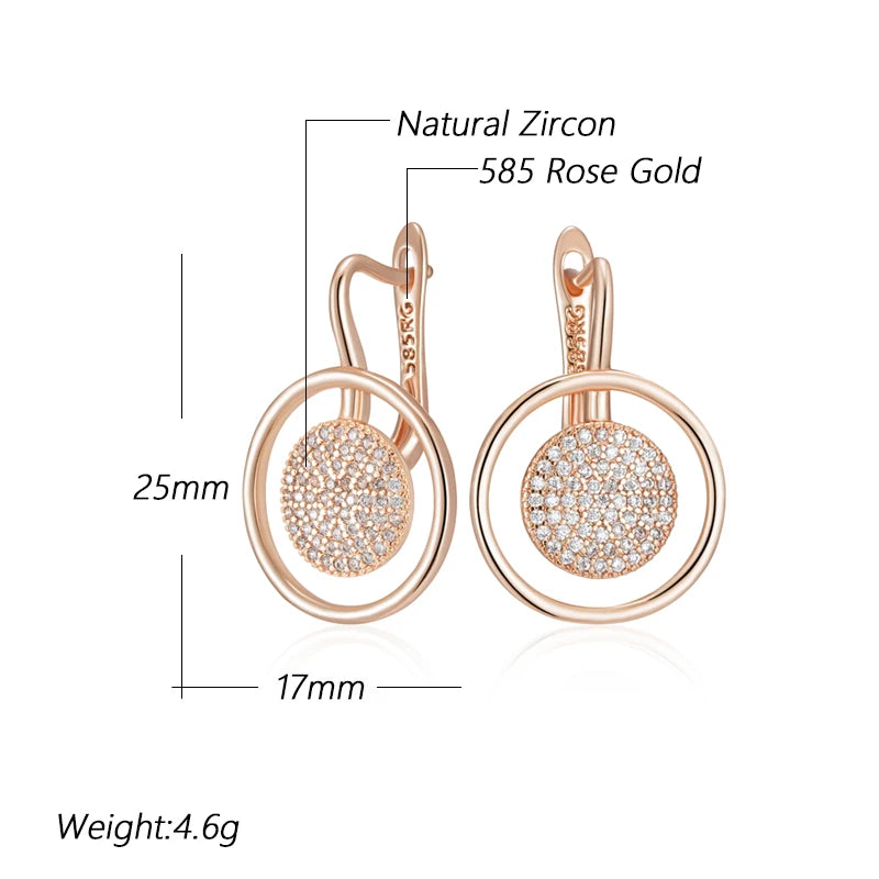 Luxury Full Shiny Natural Zircon Drop Earrings
