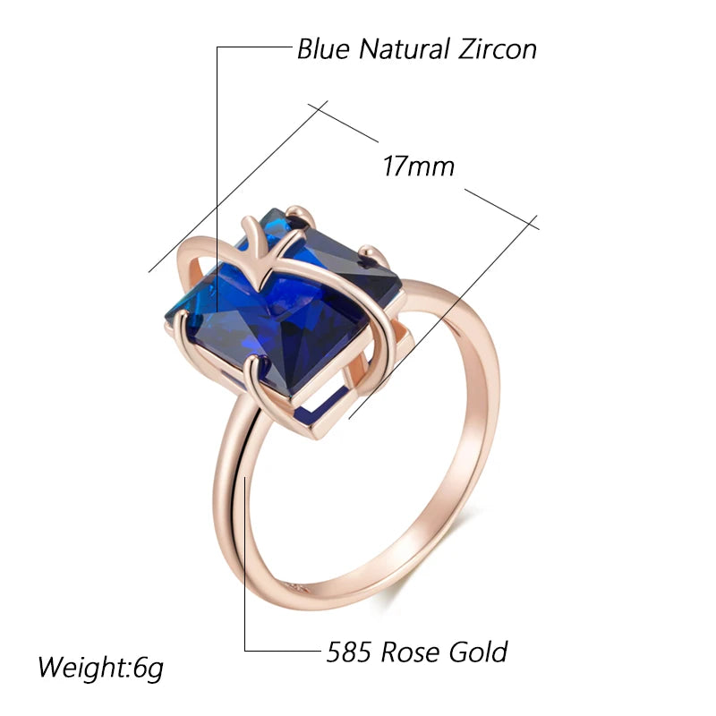 Trend Big Vintage Natural Glossy Metal Ethnic Bride Ring 030