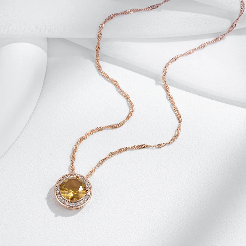 Fashion Round Light Brown Earrings