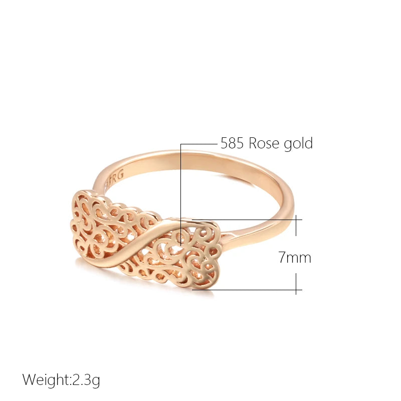 Rose Ethnic Flower Gold Colour Boho Ring
