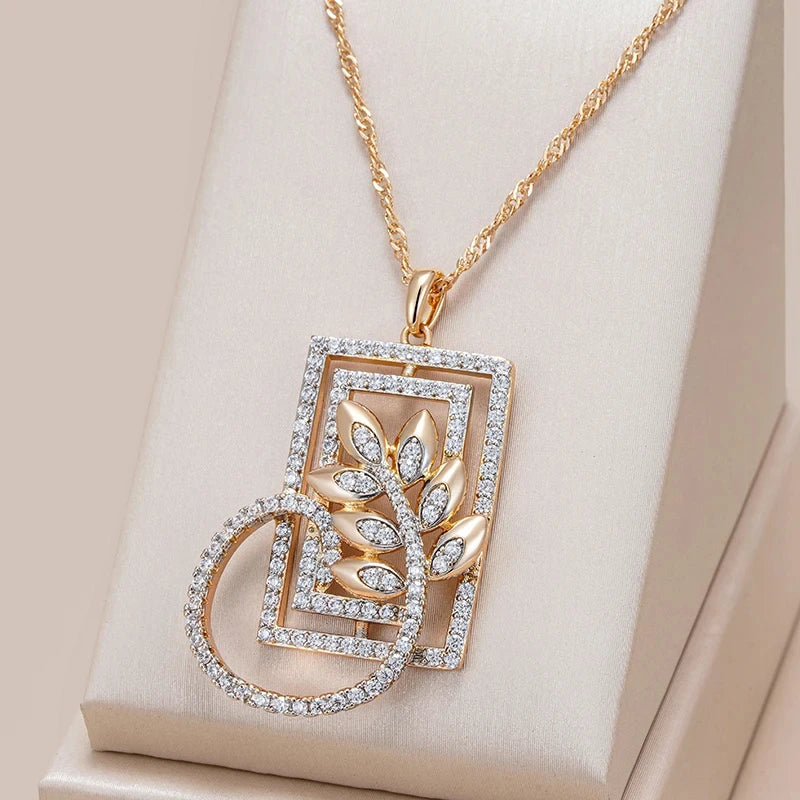 New Fashion Square Wide Pendant Necklace