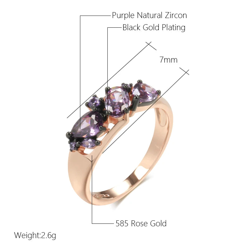 Trend Big Vintage Natural Glossy Metal Ethnic Bride Ring 062