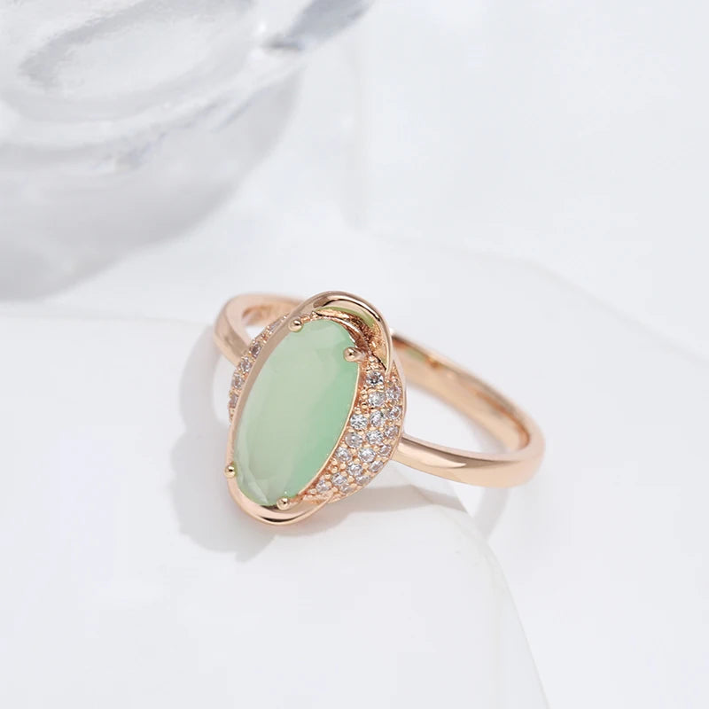 New Emerald Cut Big Oval Ring