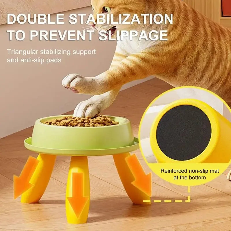 1 Pcs Elevated Cat Bowl, Anti-Vomiting Pet Feeder Raised Kitten Dish Daily Use for Puppy, Multi-Pet Feeding, Home Outdoor Travel