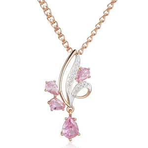 Hot Shiny Natural Flower Pendant Necklace