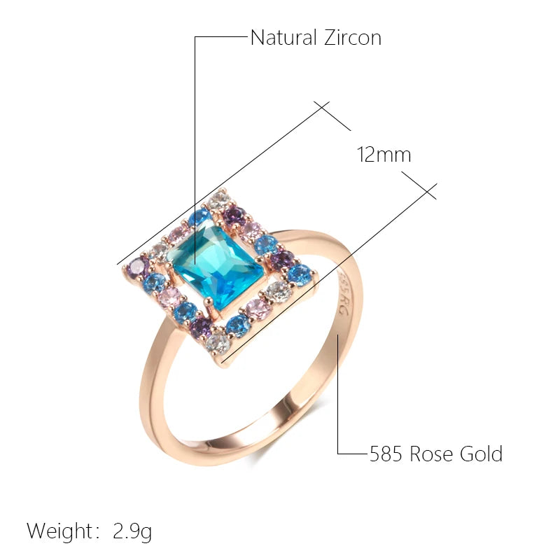 Trend Big Vintage Natural Glossy Metal Ethnic Bride Ring 086