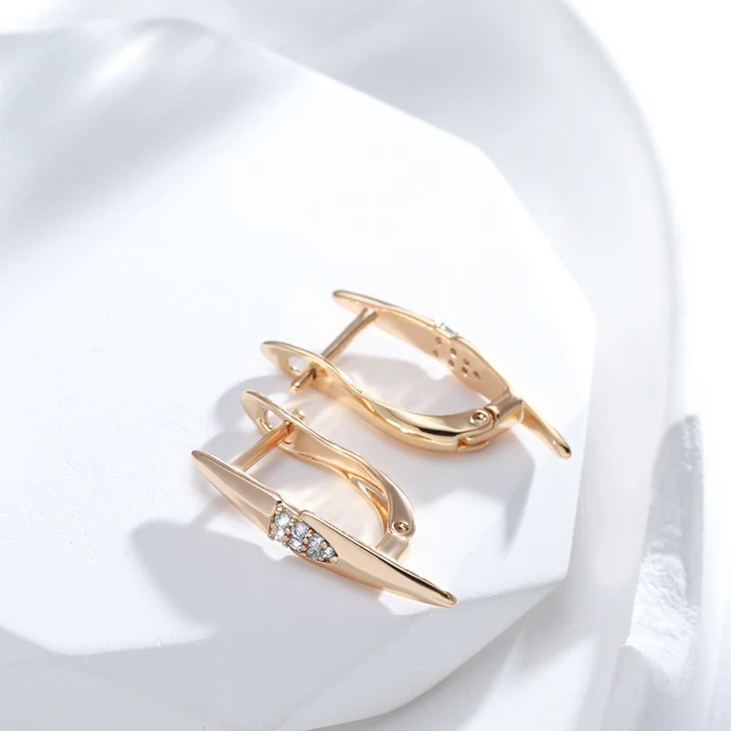 Rose Gold Colour Bride Wedding Earrings