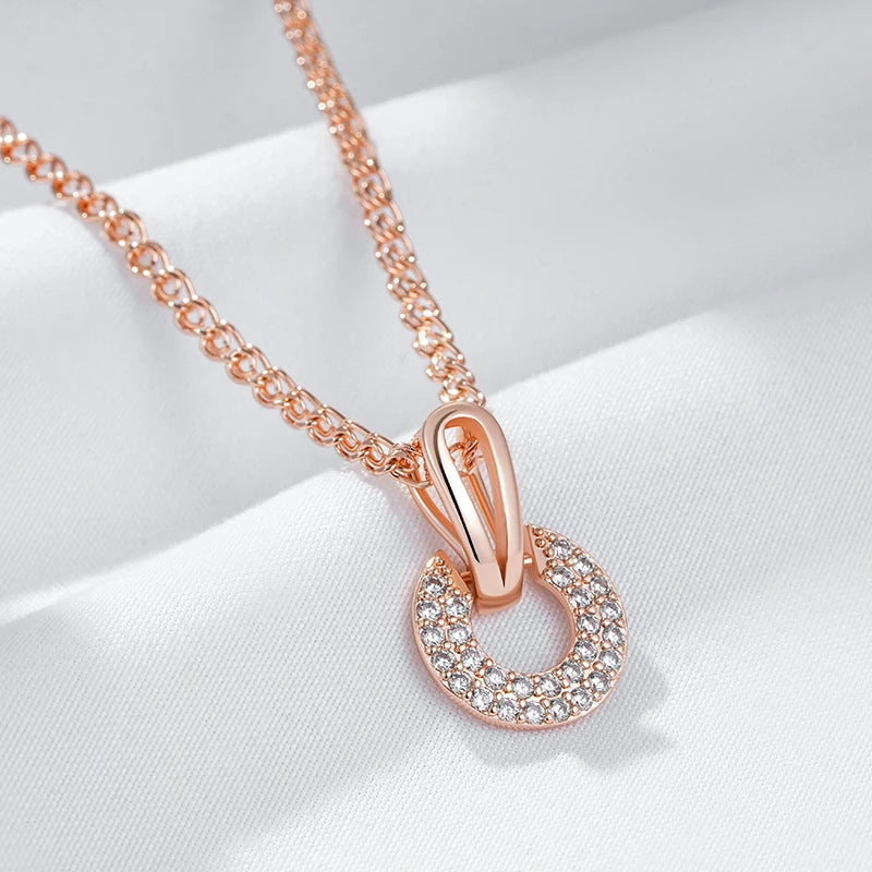 Luxury Full Shiny Natural Pendant Necklace