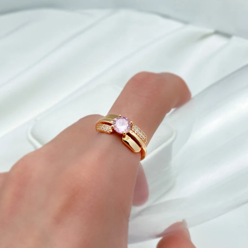 Best Luxury Shiny Gift Natural Ring For Women 045