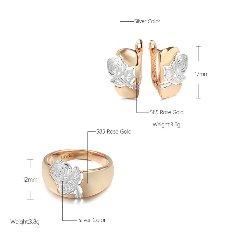 White Fancy 010 583 Rose Gold Casual Jewel Set