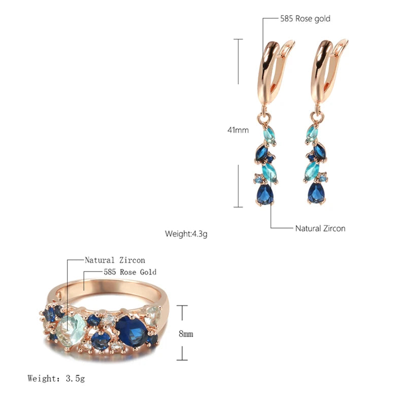 White Fancy 027 583 Rose Gold Casual Jewel Set