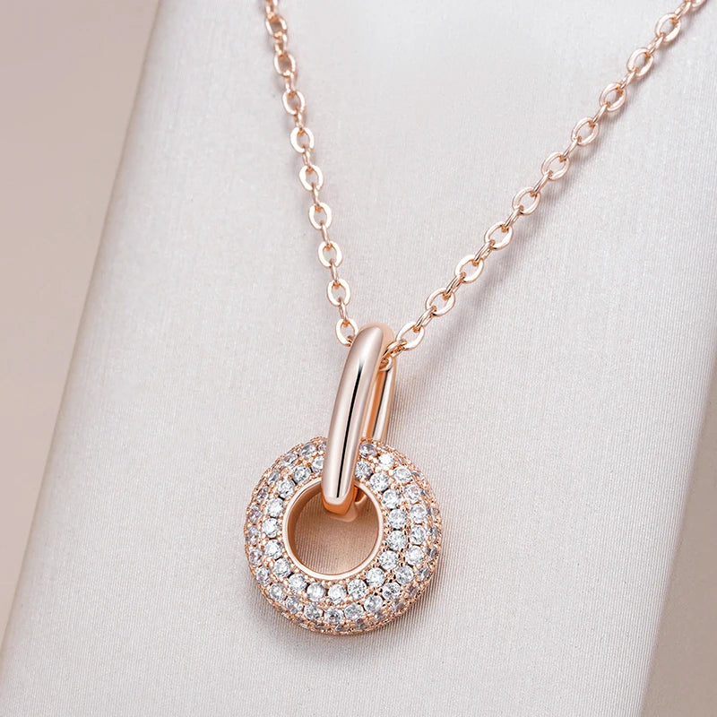 Innovative Design Full Natural Zircon Pendant Necklace